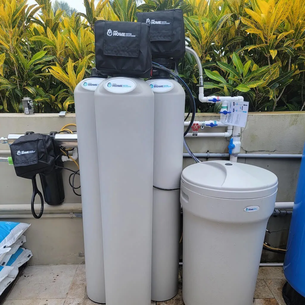 recent installation of a water filtration system