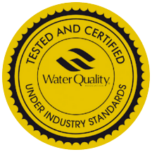 gold tested and certified badge fr water quality